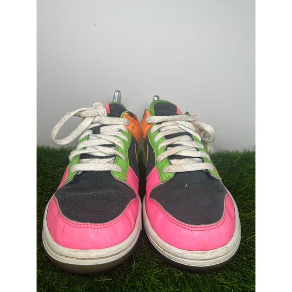 Nike Dunk Low 310569-071 Neon Multicolor Pink Green Orange Sneakers Size 7Y/Wome - Picture 2 of 11